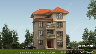 欧式风格四层别墅楼房设计图大全