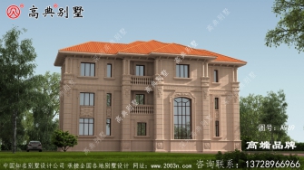 欧式风格三层别墅设计外观图