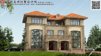 小三层别墅图纸大全首层183平方米欧式别墅设计图