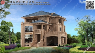 深圳农村自建别墅效果图车库门设计效果图