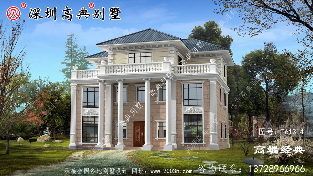 3层别墅设计图，开春就建一栋，抢个好彩头