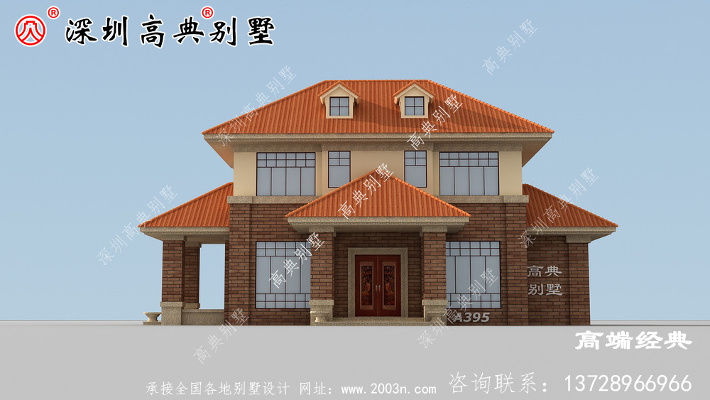 二层自建挑空别墅效果图,现代感十足,亲戚朋友看了都说好